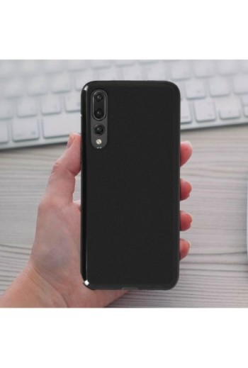 Cover in Silicone Gel Infrangibile Nera per Huawei P20 Pro