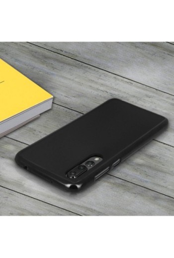Cover in Silicone Gel Infrangibile Nera per Huawei P20 Pro