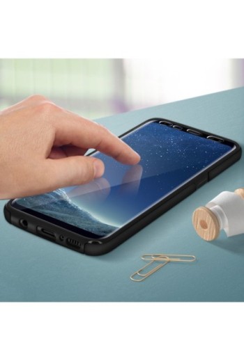 Cover Protettiva Integrale Fronte / Retro nera per Samsung Galaxy S8