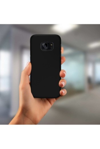 Cover Protettiva Integrale Fronte / Retro nera per Samsung Galaxy S7 Edge