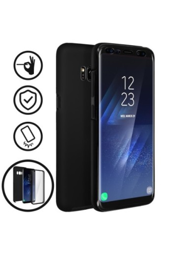 Cover Protettiva Integrale Fronte / Retro nera per Samsung Galaxy S8 Plus