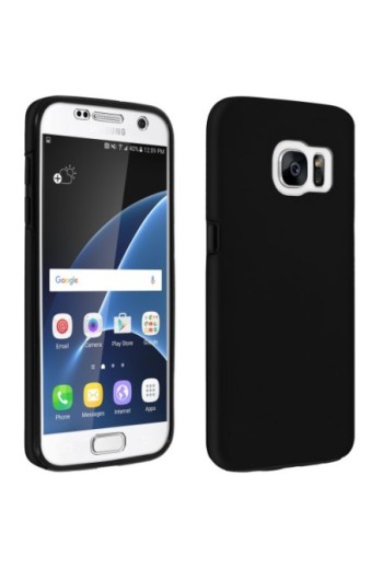 Cover Protettiva Integrale Fronte / Retro nera per Samsung Galaxy S7