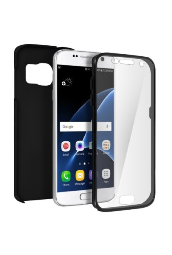 Cover Protettiva Integrale Fronte / Retro nera per Samsung Galaxy S7