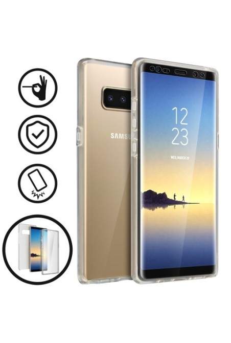 Cover Protettiva Integrale Fronte / Retro trasparente per Samsung Galaxy Note 8