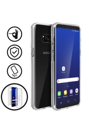 Cover Protettiva Integrale Fronte / Retro trasparente per Samsung Galaxy S8