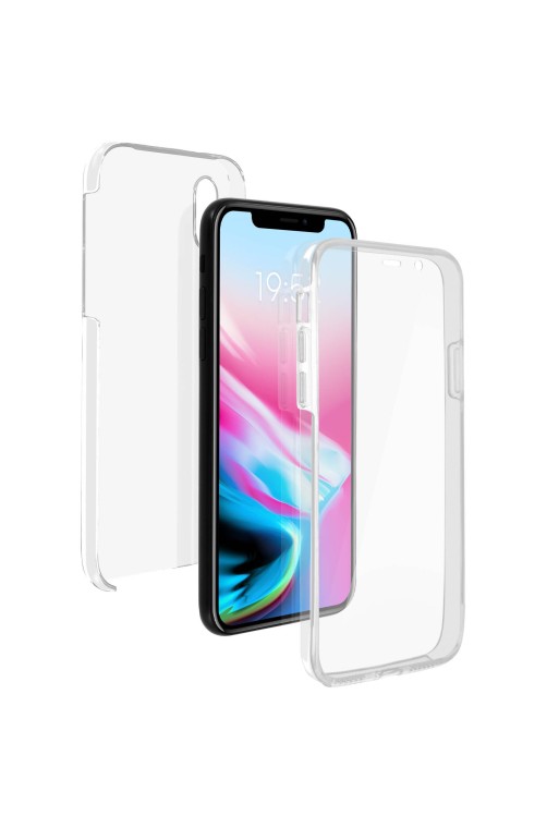 Cover Protettiva Integrale Fronte Retro per Apple iPhone X / XS – Trasparente