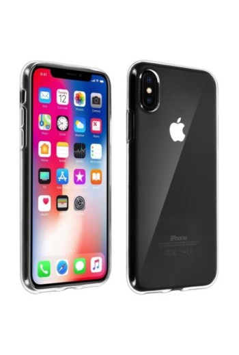 Cover Silicone Infrangibile Ultra-Trasparente per Apple iPhone X / XS