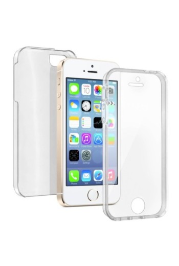 Cover Protettiva Integrale Fronte Retro per iPhone 5 / 5S / SE 2016 – Trasparente
