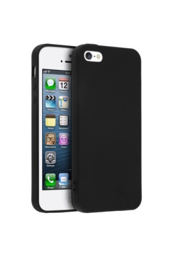 Cover Slim in Silicone Gel Nera per iPhone 5 / 5S / SE 2016