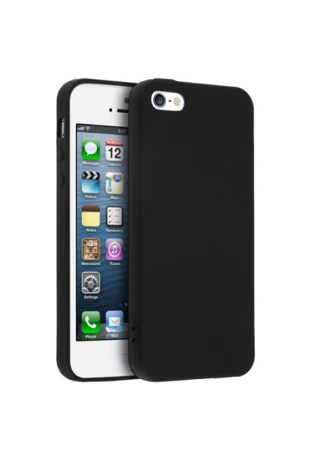 Cover Slim in Silicone Gel Nera per iPhone 5 / 5S / SE 2016