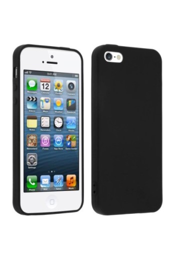 Cover Slim in Silicone Gel Nera per iPhone 5 / 5S / SE 2016