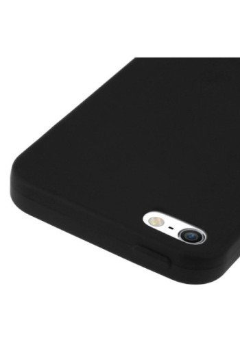 Cover Slim in Silicone Gel Nera per iPhone 5 / 5S / SE 2016