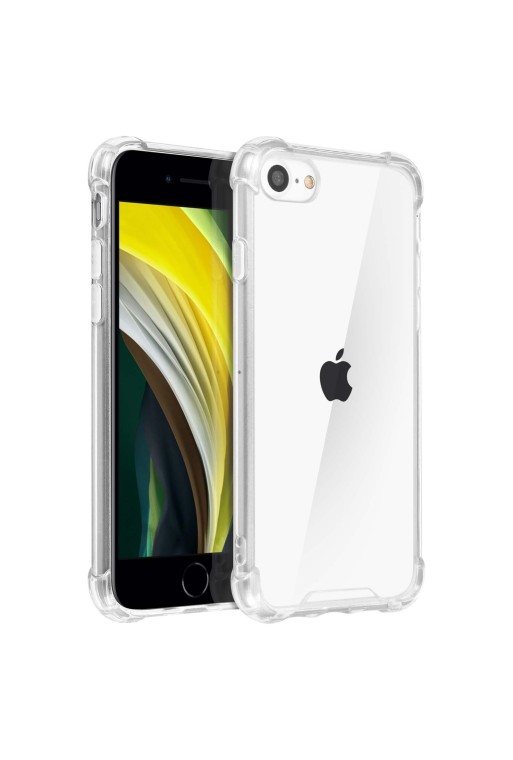 Cover Silicone Morbida con Angoli Rafforzati per Apple iPhone SE 2022 2020 / iPhone 8 7– Trasparente