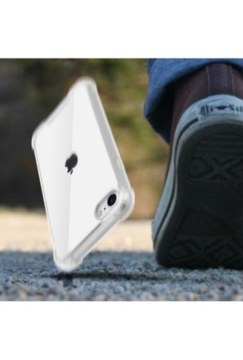 Cover Silicone Morbida con Angoli Rafforzati per Apple iPhone SE 2022 2020 / iPhone 8 7– Trasparente