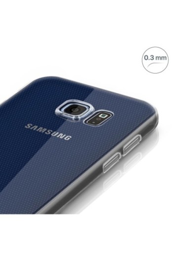 Cover Ultra Sottile Second Skin 0 3mm per Samsung Galaxy S6 Edge Plus - Trasparente