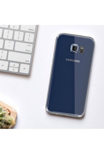 Cover Ultra Sottile Second Skin 0 3mm per Samsung Galaxy S6 Edge Plus - Trasparente