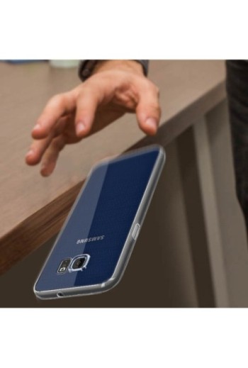 Cover Ultra Sottile Second Skin 0 3mm per Samsung Galaxy S6 Edge Plus - Trasparente