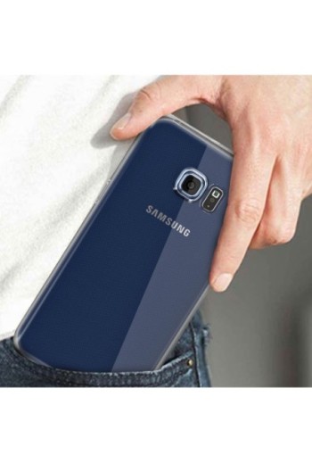 Cover Ultra Sottile Second Skin 0 3mm per Samsung Galaxy S6 Edge Plus - Trasparente
