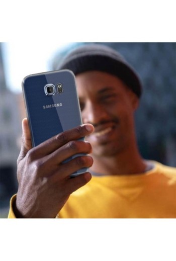 Cover Ultra Sottile Second Skin 0 3mm per Samsung Galaxy S6 Edge Plus - Trasparente