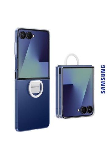 Custodia anello Ufficiale Samsung Galaxy Z Flip 7 – Ring Case Trasparente