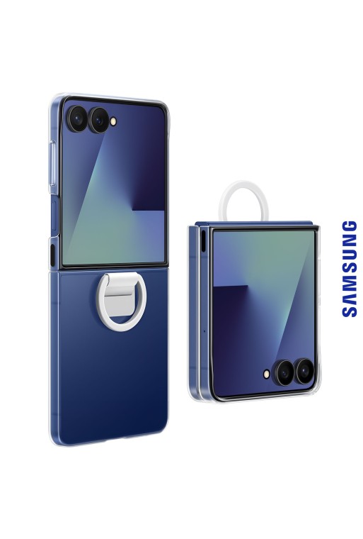 Custodia anello Ufficiale Samsung Galaxy Z Flip 7 – Ring Case Trasparente
