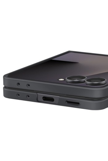 Custodia anello Ufficiale Samsung Galaxy Z Flip 7 – Ring Case Soft Touch Nera