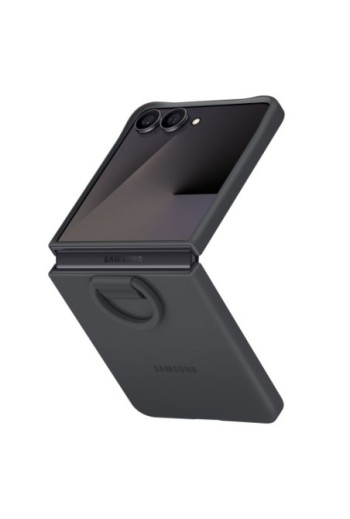 Custodia anello Ufficiale Samsung Galaxy Z Flip 7 – Ring Case Soft Touch Nera