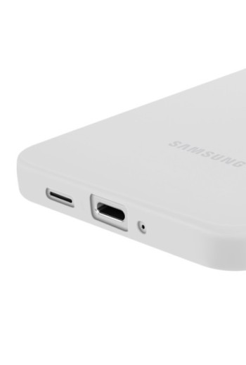 Cover Originale Samsung Galaxy S25 Edge - Silicone Cover Grigio Chiaro Soft Touch