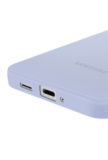 Cover Originale Samsung Galaxy S25 Edge - Silicone Cover Azzurro Soft Touch